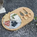 Tabla de queso con 2 utensilios de corte