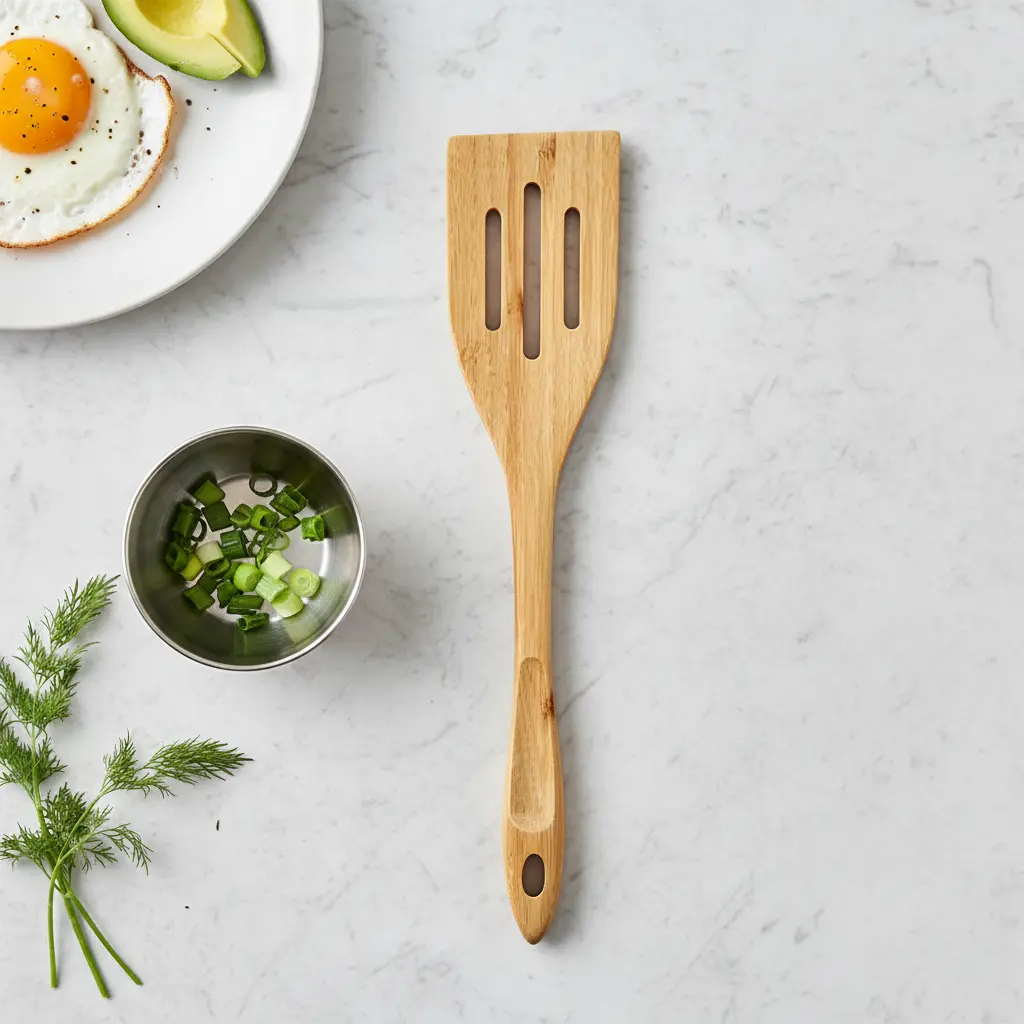 Espátula ranurada bambú 