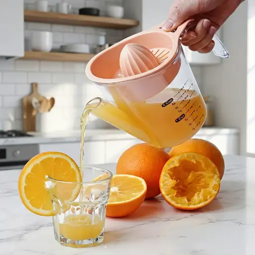 [3019-01] Exprimidor de limón con taza medidora