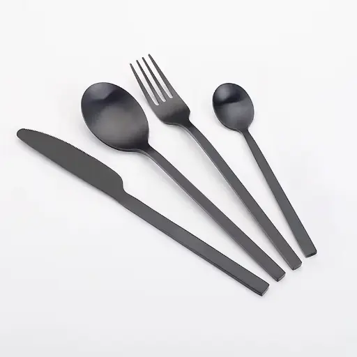 [003126-01] Juego de cubiertos con diseño x 24 piezas